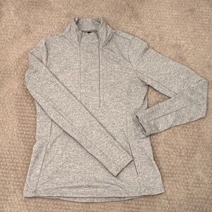 Kyodan Outdoor Women’s Montana Jacquard Half Zip Sweater, Light Gray, Medium